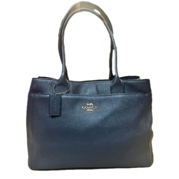 Coach Casey Tote Crossgrain Leather handbag black Like New! Gorgeous bag! - Picture 1 of 10